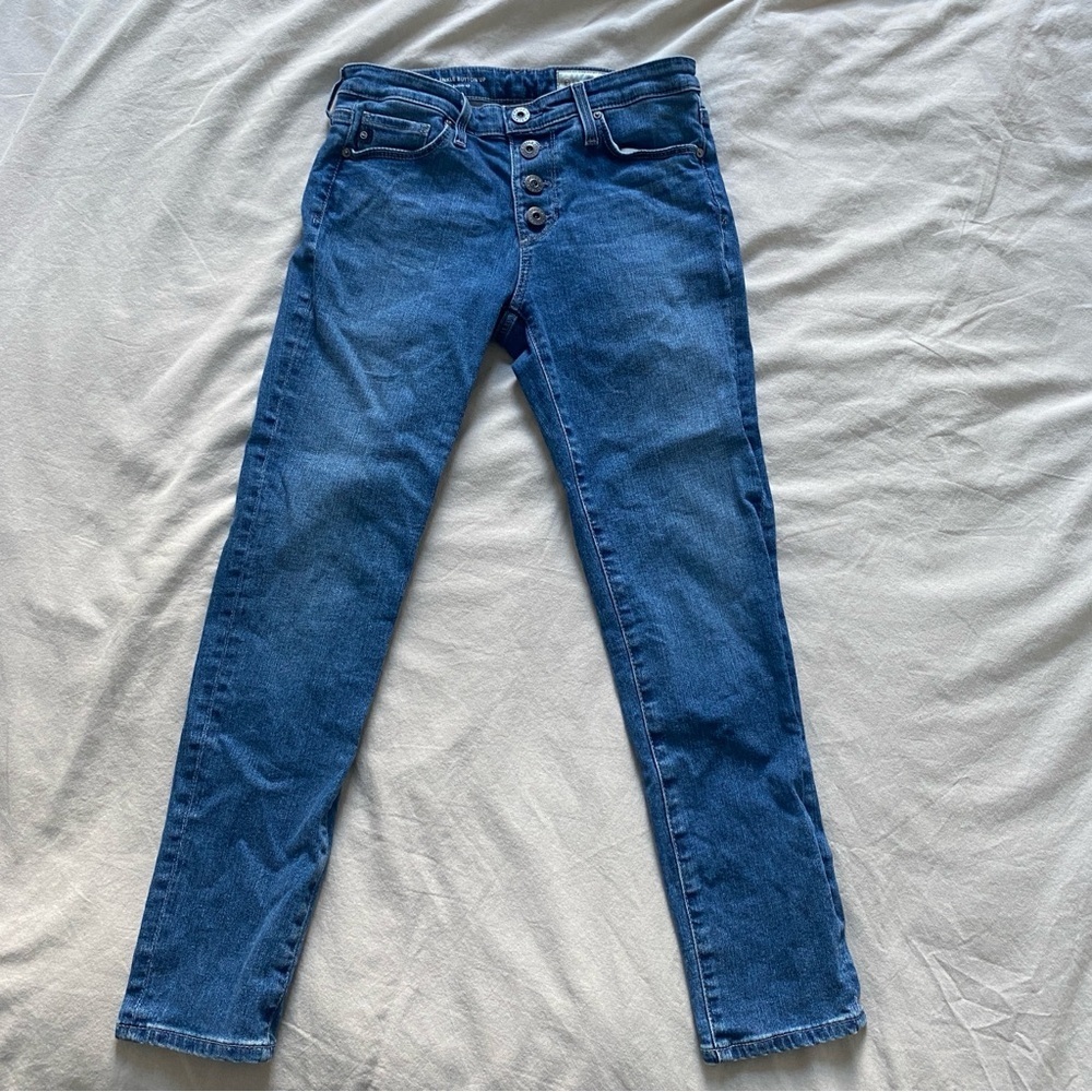 Anthropologie Petite Stevie Ankle Button Up Jeans